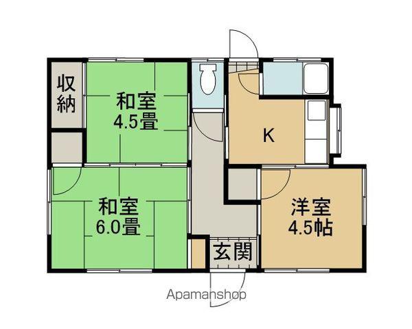 予讃線 伊予富田駅 徒歩29分 1階建 築55年(3DK)の間取り写真