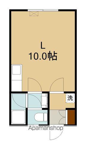 ピースフル時館(ワンルーム/1階)の間取り写真