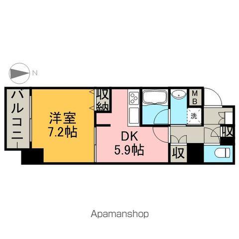 レジディア高岳(1DK/8階)の間取り写真