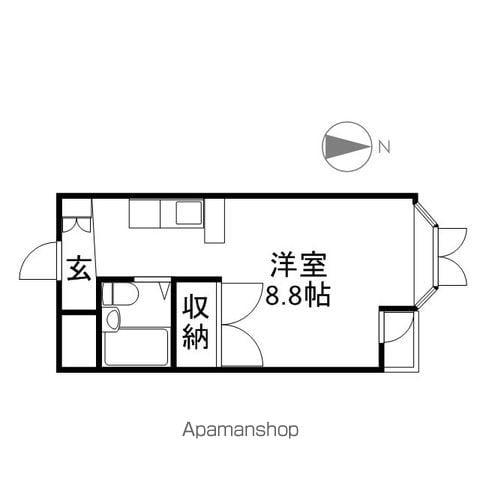 パークショア瀬田(1K/6階)の間取り写真