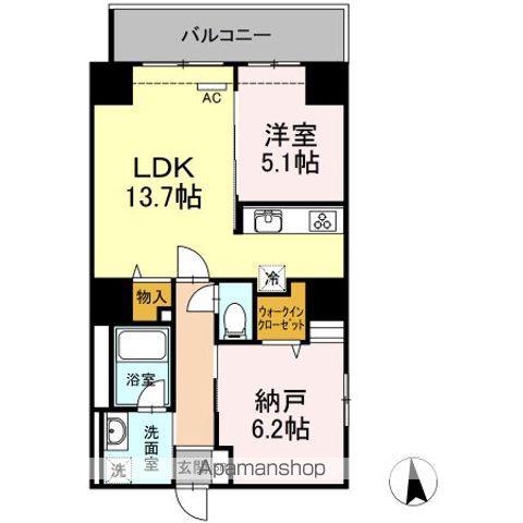 アロッジオ金剛(1LDK/2階)の間取り写真