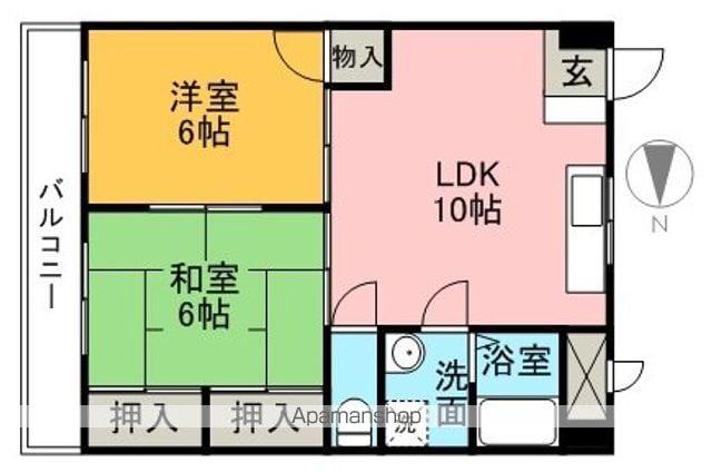 グランドハイム森松(2LDK/4階)の間取り写真