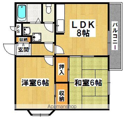スウィートシャルム(2LDK/1階)の間取り写真