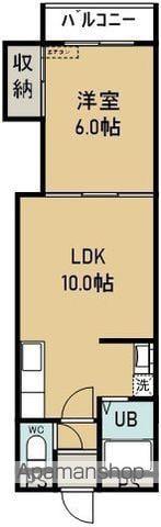 クオレ松陰(1LDK/4階)の間取り写真