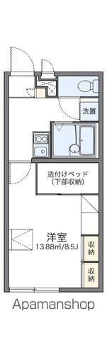 レオパレスU K N(1K/1階)の間取り写真