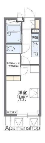 レオパレスリバーサイド K(1K/2階)の間取り写真