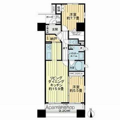 ローレルコート葵ネクステージ(2LDK/10階)の間取り写真