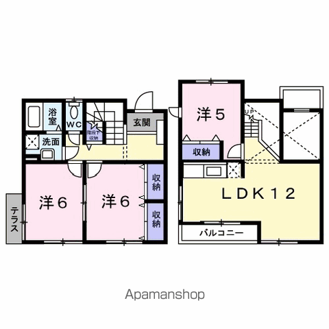 シャン・マンダリーヌMB(3LDK/1階)の間取り写真