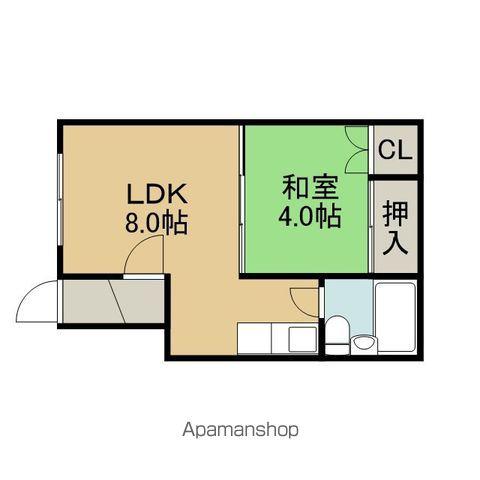 コーポ古崎(1LDK/2階)の間取り写真