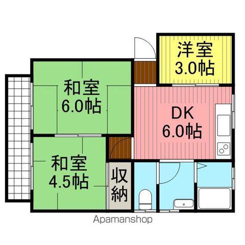 メゾン愛宕(2SDK/2階)の間取り写真