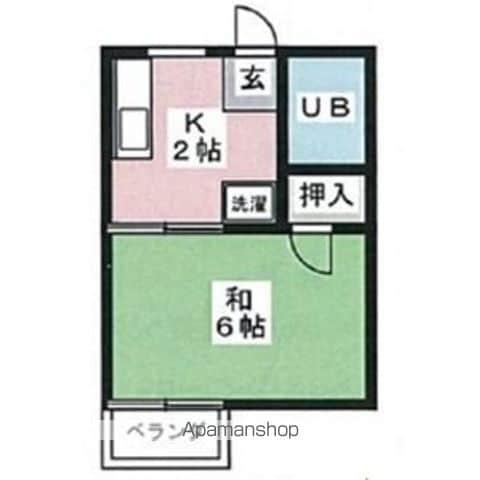 タイムリー秋山(1K/1階)の間取り写真