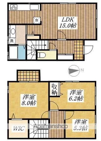 青梅線 昭島駅 徒歩7分 2階建 築29年(3LDK)の間取り写真