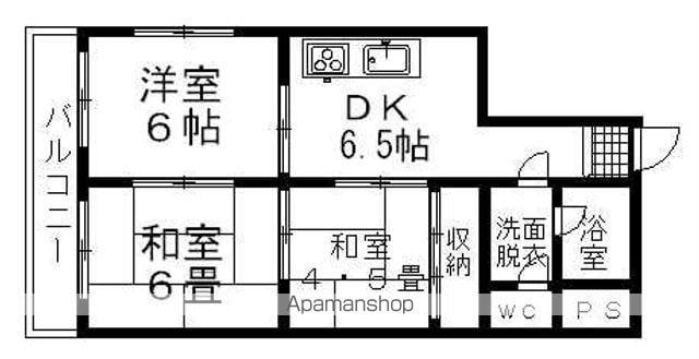 たかおマンション(3DK/1階)の間取り写真