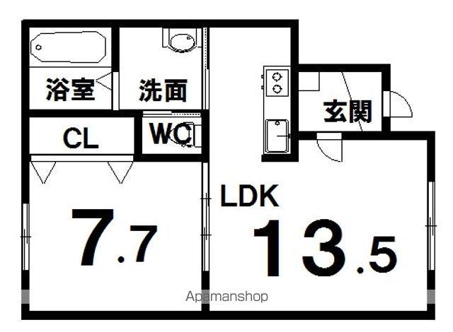 ライラック166(1LDK/1階)の間取り写真