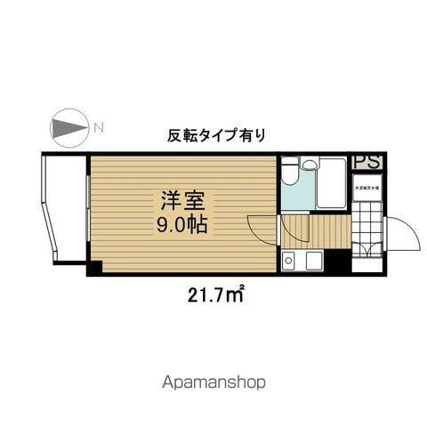 ハイライフイワタ(1K/4階)の間取り写真