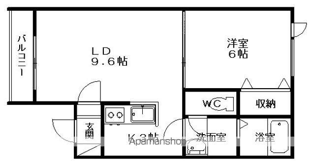ベーネⅠ(1LDK/2階)の間取り写真