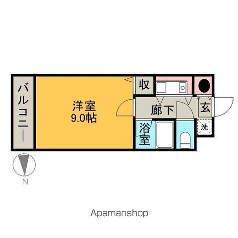 JGM荒江(1K/1階)の間取り写真