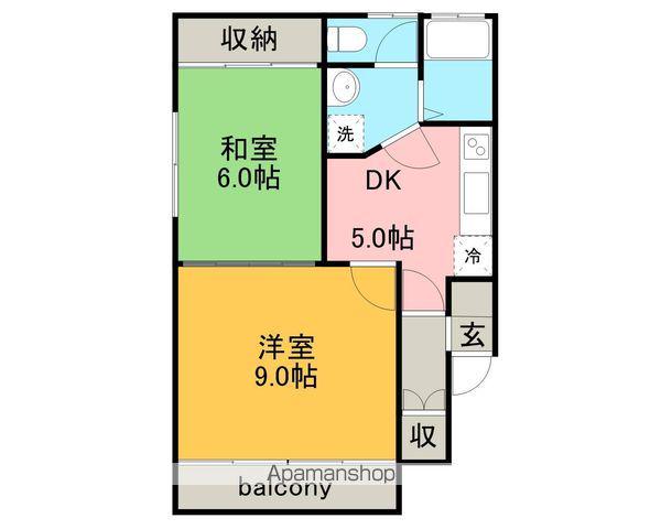 サンベール山岸(2K/1階)の間取り写真
