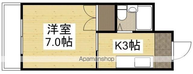 富田町共同ビル(1K/2階)の間取り写真