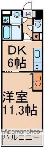 アートガーデン・イシダ(1DK/3階)の間取り写真