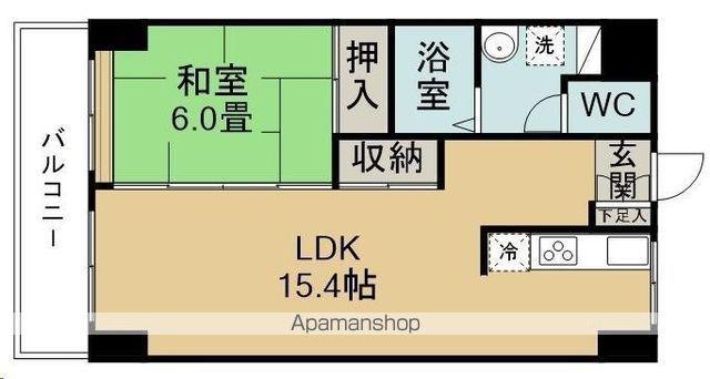 グレース八乙女(1LDK/5階)の間取り写真