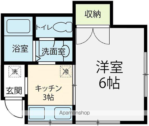 サンライズハイツ(1K/2階)の間取り写真