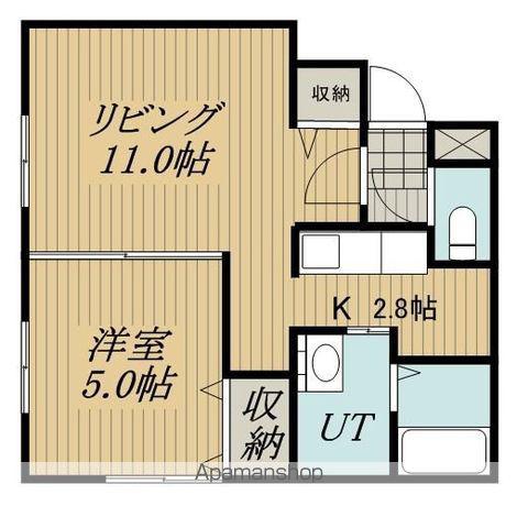 函館本線 手稲駅 徒歩6分 4階建 築12年(1LDK/1階)の間取り写真