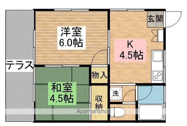 コーポ栗原(2K/1階)の間取り写真