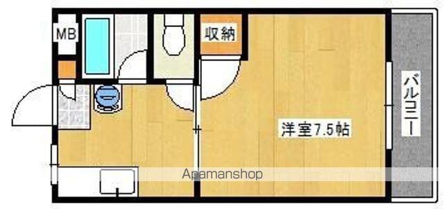 コーポ展和(1DK/3階)の間取り写真