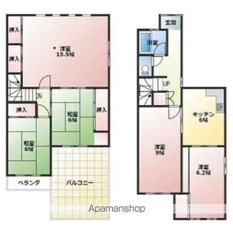 愛知環状鉄道 瀬戸口駅 徒歩26分 2階建 築51年(4LDK)の間取り写真