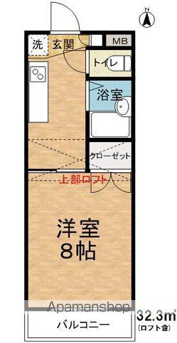 カープハイツ(1K/1階)の間取り写真