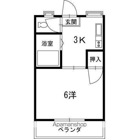 コーポライジング(1K/4階)の間取り写真