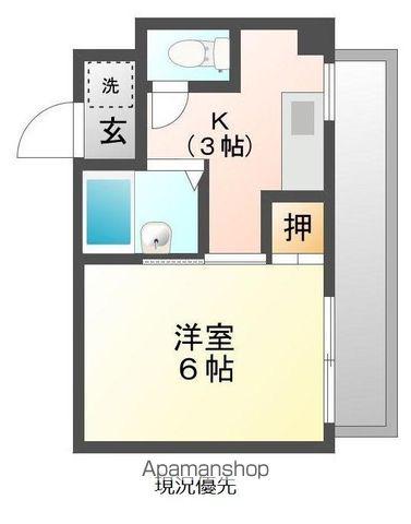 レイクス尾道ビルⅡ(1K/4階)の間取り写真