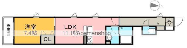 シャーメゾン プルミエ(1LDK/1階)の間取り写真