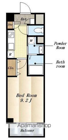 パインニードル(1K/3階)の間取り写真