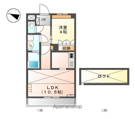 アシューレ(1LDK/2階)の間取り写真