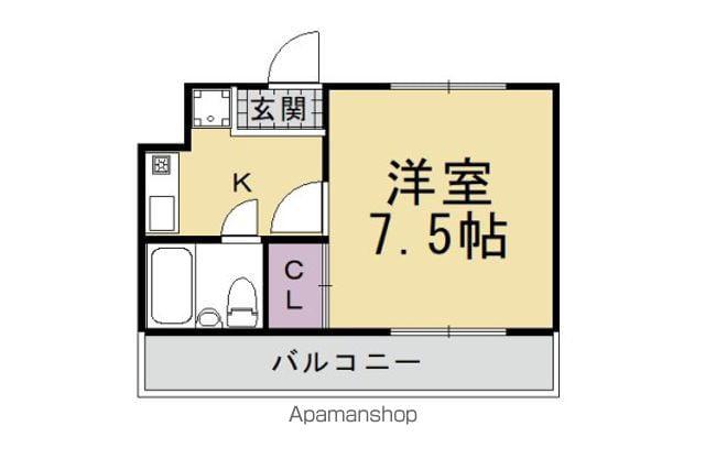 アムール・エステート篠(1K/2階)の間取り写真