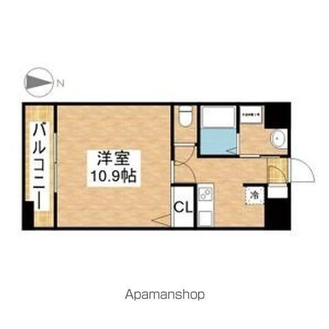 丹下キアーロ(1K/3階)の間取り写真