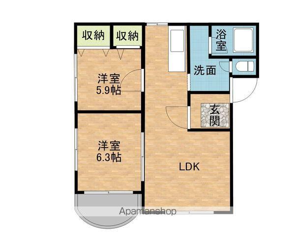 セルジェさくら(2LDK/2階)の間取り写真