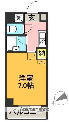 ルーブル下北沢(1K/3階)の間取り写真