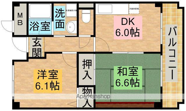 エトワール泉大津(2DK/2階)の間取り写真