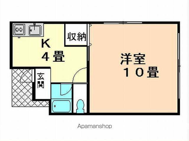 タウン沢里(1K/1階)の間取り写真