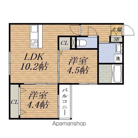 SENRIYAMA HIGASHI4丁目PJ(2LDK/2階)の間取り写真