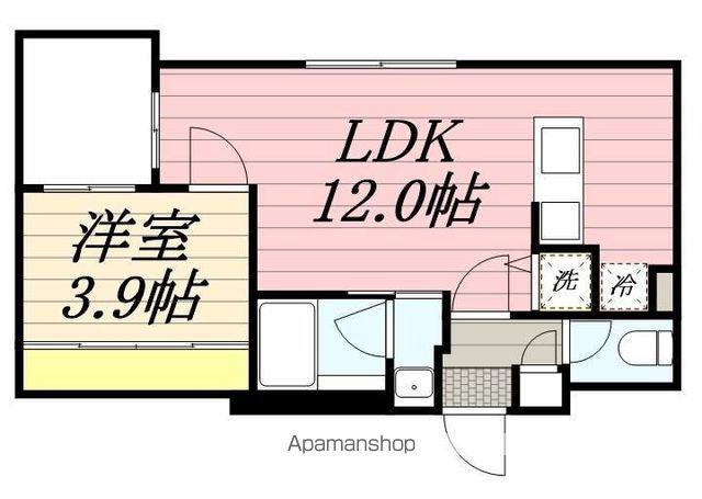 ARISTO北7条(1LDK/1階)の間取り写真