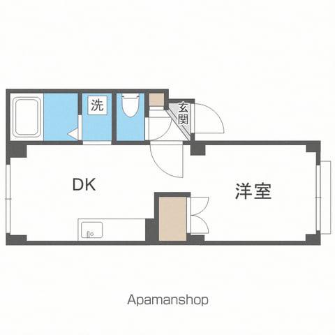 アーバンマンション2(1DK/4階)の間取り写真