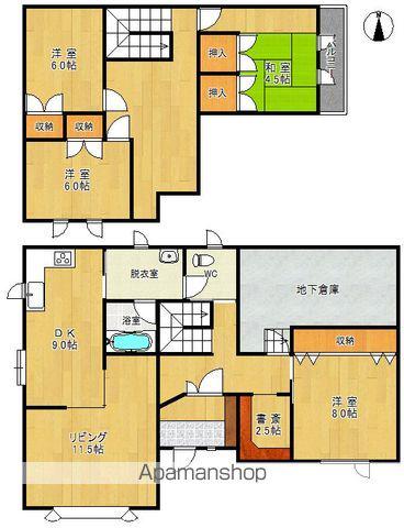 北海道帯広市 2階建 築34年(4LDK)の間取り写真