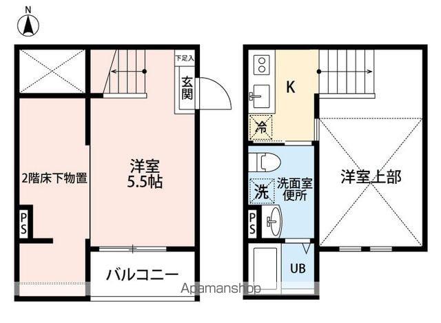 ティーダⅡ(ワンルーム/1階)の間取り写真