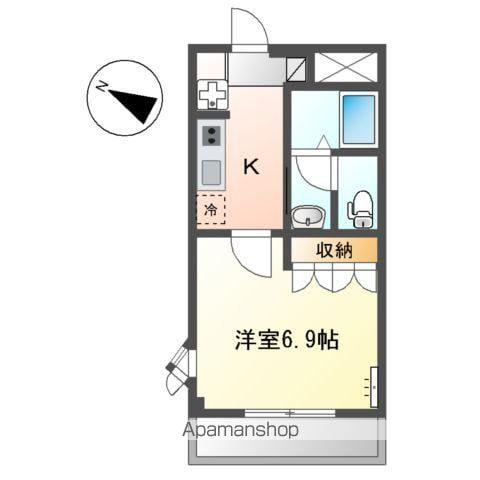 サン・ヴェルディ東雲(1K/1階)の間取り写真