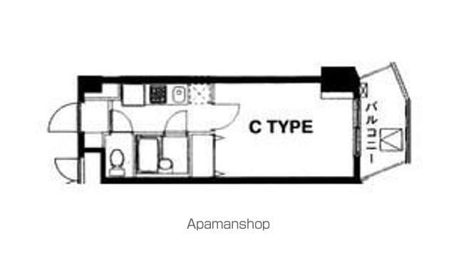 ジュエル目白台(1K/3階)の間取り写真