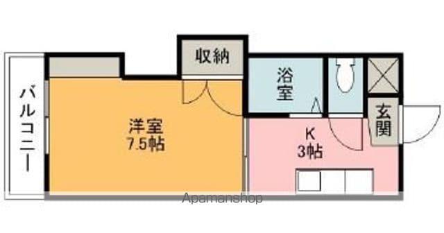 グランドハイムLT(1K/4階)の間取り写真